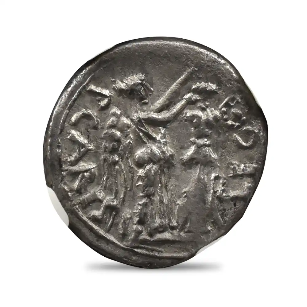 古代コイン3：3673 古代ローマ帝国 紀元前27ー紀元14 アウグストゥス キナリウス銀貨 NGC XF Strike: 3/5 Surface: 3/5