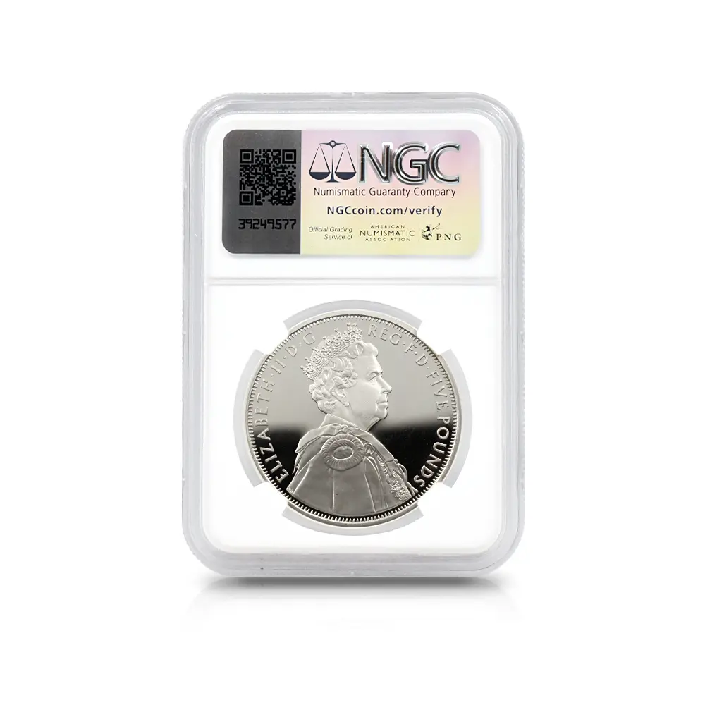 モダンコイン5：6249 2012 エリザベス2世 即位60周年記念 ダイアモンドジュビリー 5ポンド銀貨 NGC PF69UC