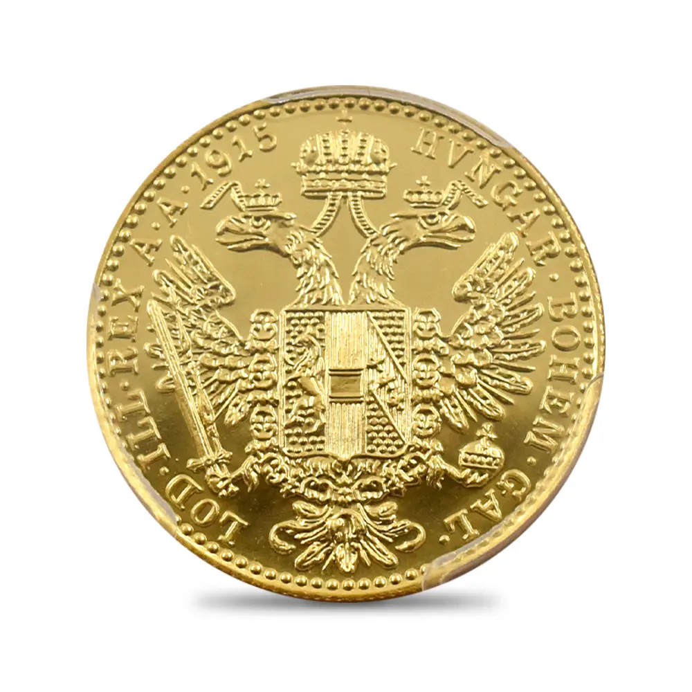 アンティークコイン3：6243 オーストリア 1915 フランツ・ヨーゼフ1世 ダカット金貨 リストライク PCGS MS68PL