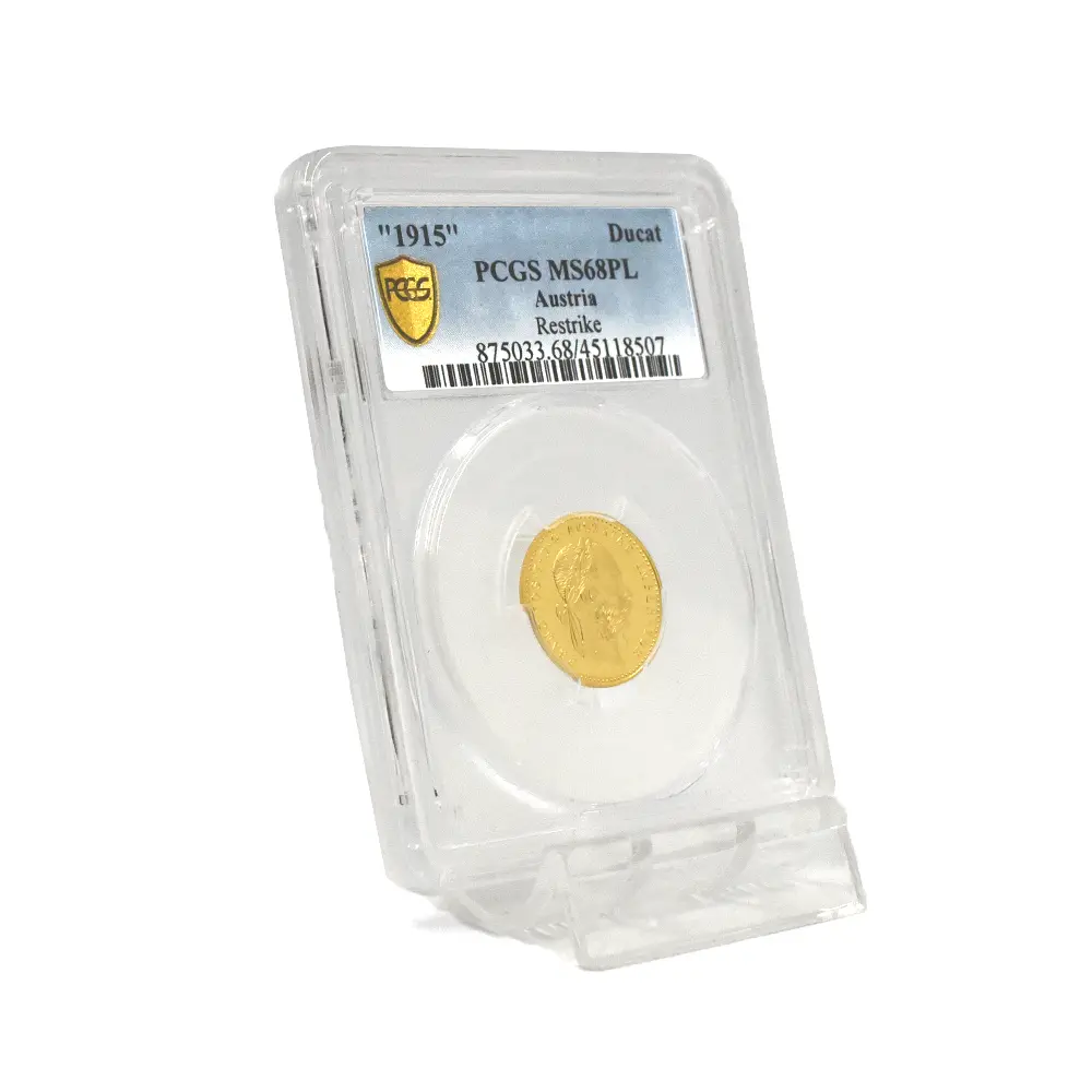 アンティークコイン6：6243 オーストリア 1915 フランツ・ヨーゼフ1世 ダカット金貨 リストライク PCGS MS68PL