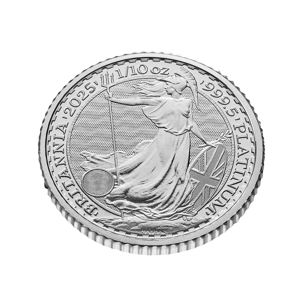 地金型4：6261 イギリス 2025 チャールズ3世 ブリタニア 10ポンド 1/10オンス プラチナ貨 【1枚】