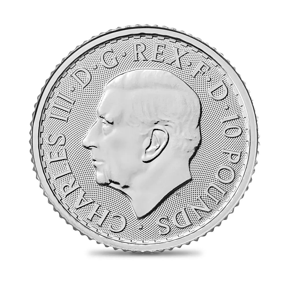 地金型3：6261 イギリス 2025 チャールズ3世 ブリタニア 10ポンド 1/10オンス プラチナ貨 【1枚】