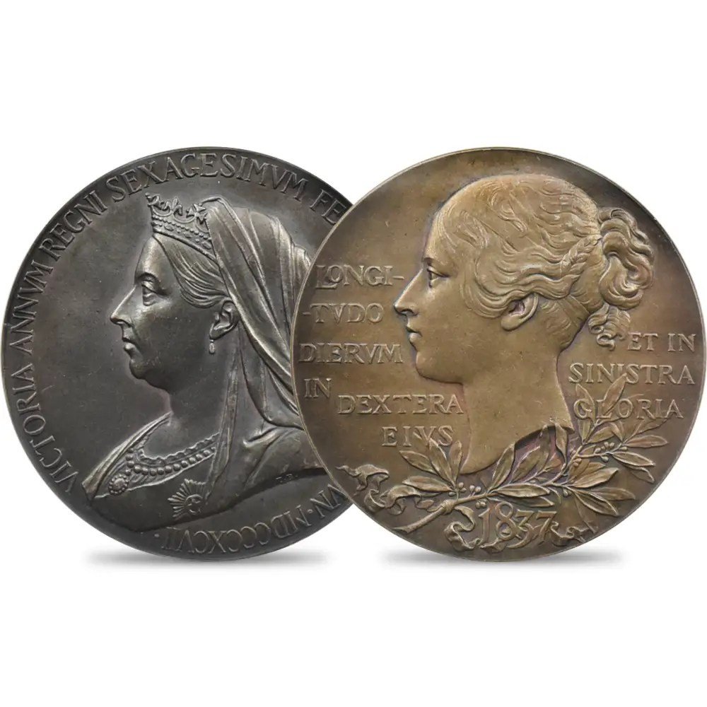 1897 ヴィクトリア女王 オールド（ヴェールド）ヘッド 戴冠60周年記念  