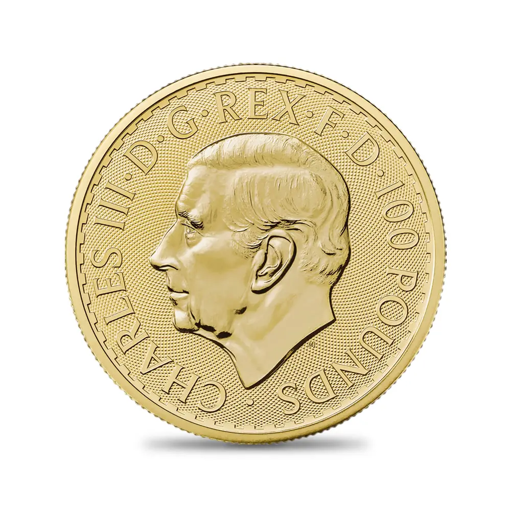 地金型3：6281 イギリス 2026 チャールズ3世 ブリタニア 100ポンド 1オンス 金貨【1枚】 (コインケース付き)