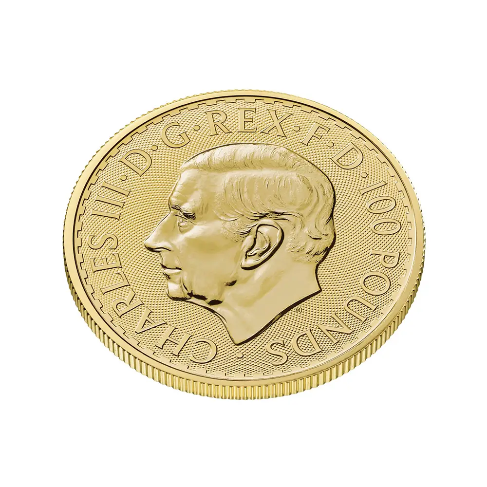地金型5：6281 イギリス 2026 チャールズ3世 ブリタニア 100ポンド 1オンス 金貨【1枚】 (コインケース付き)