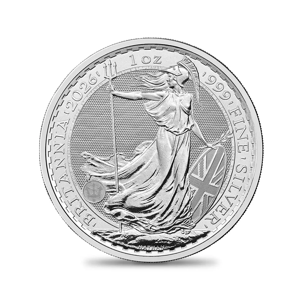 地金型2：6291 イギリス 2026 チャールズ3世 ブリタニア 2ポンド 1オンス 銀貨【500枚】(モンスターボックス付き)