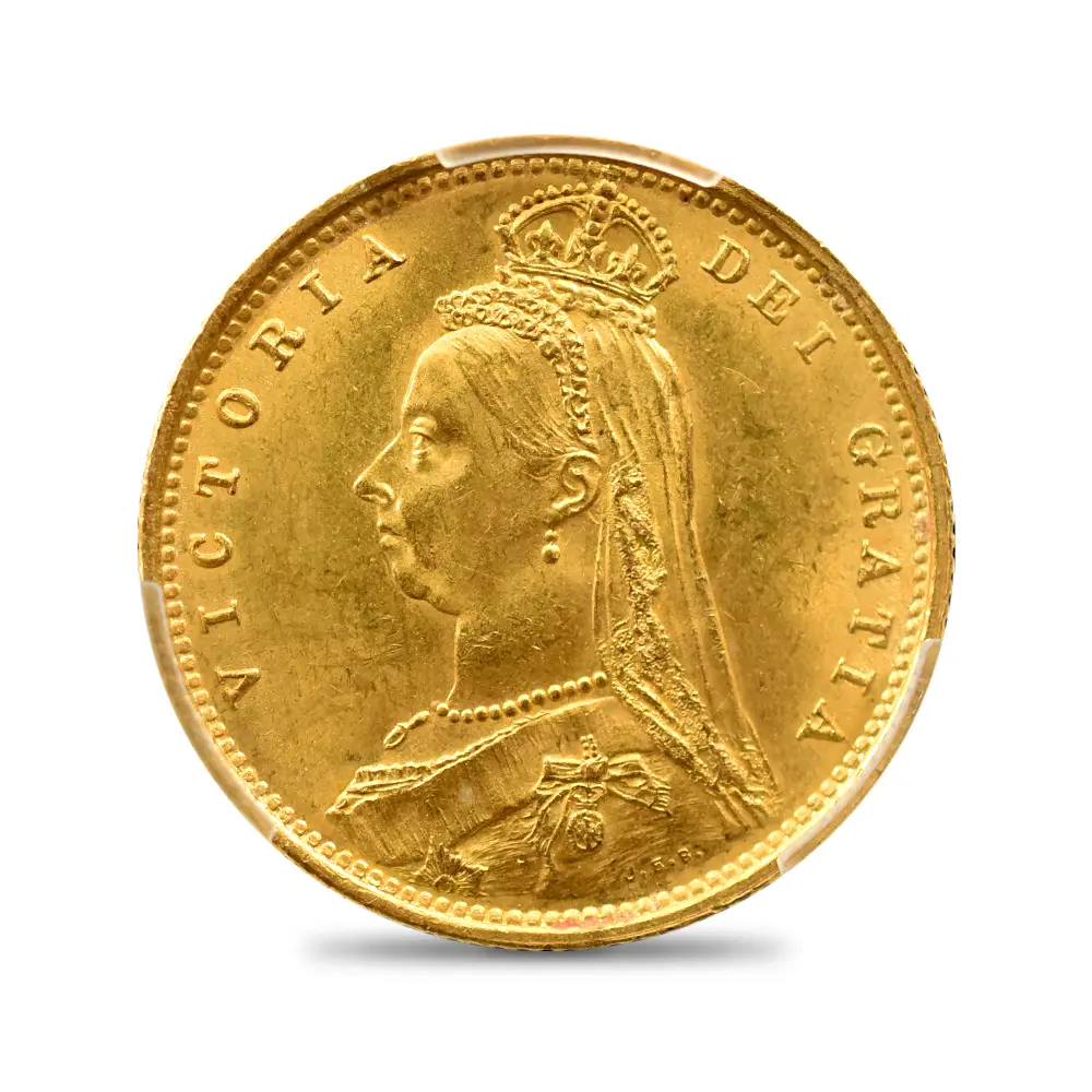 アンティークコイン2：6293 1887 ヴィクトリア女王 ジュビリーヘッド 1/2ソブリン金貨 PCGS MS63 S-3869A Small Close JEB