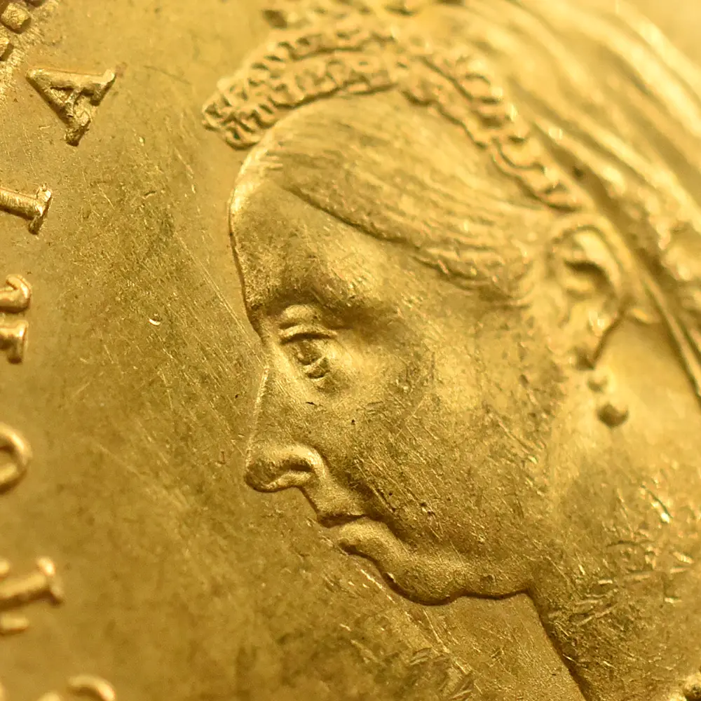 アンティークコイン8：6293 1887 ヴィクトリア女王 ジュビリーヘッド 1/2ソブリン金貨 PCGS MS63 S-3869A Small Close JEB