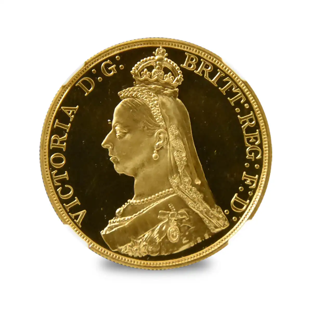 アンティークコイン2：87 1887 ヴィクトリア女王 ジュビリーヘッド 聖ジョージ竜退治 5ソブリン金貨　NGC PF66UC