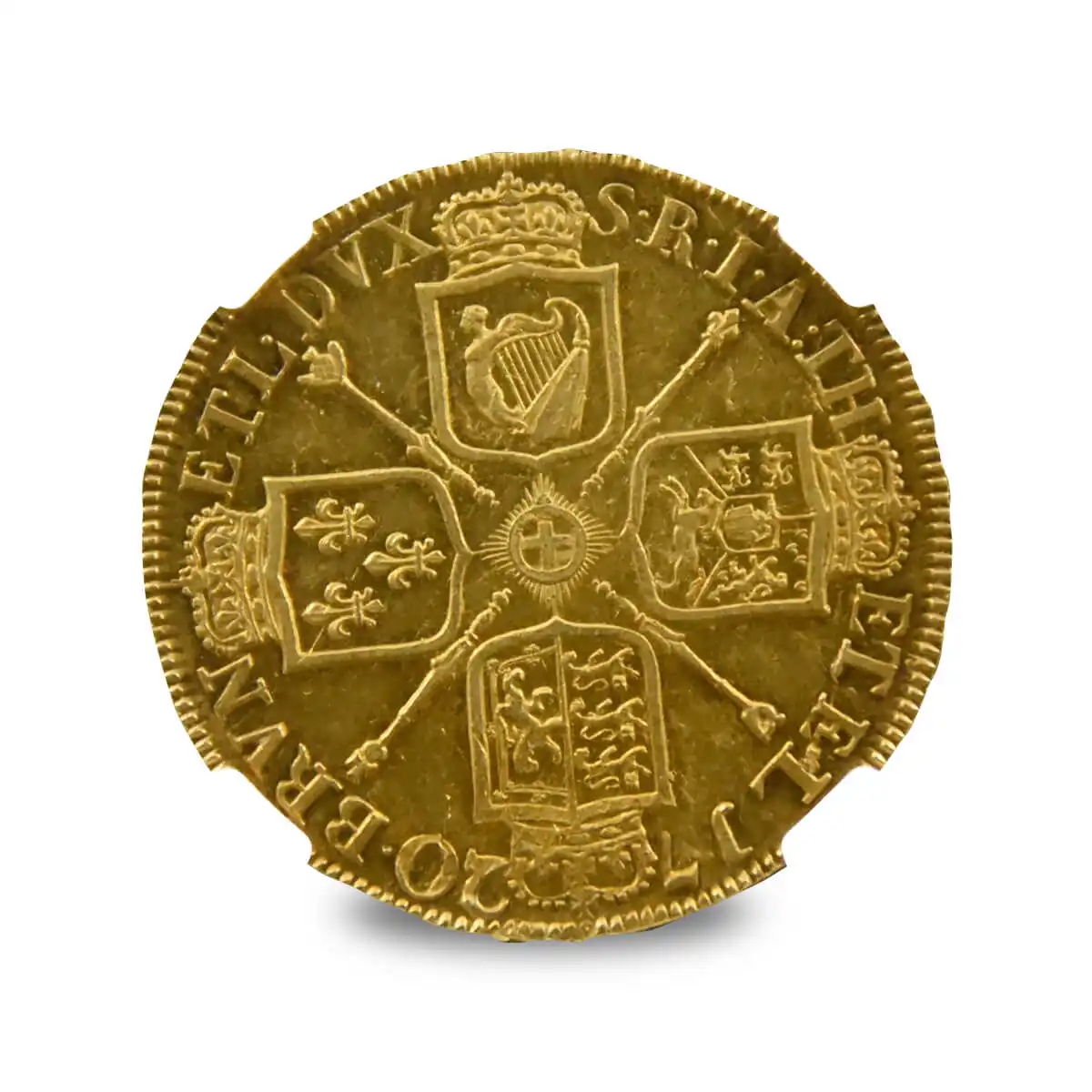 アンティークコイン3：88 1720 ジョージ1世 5ギニー金貨 AU58