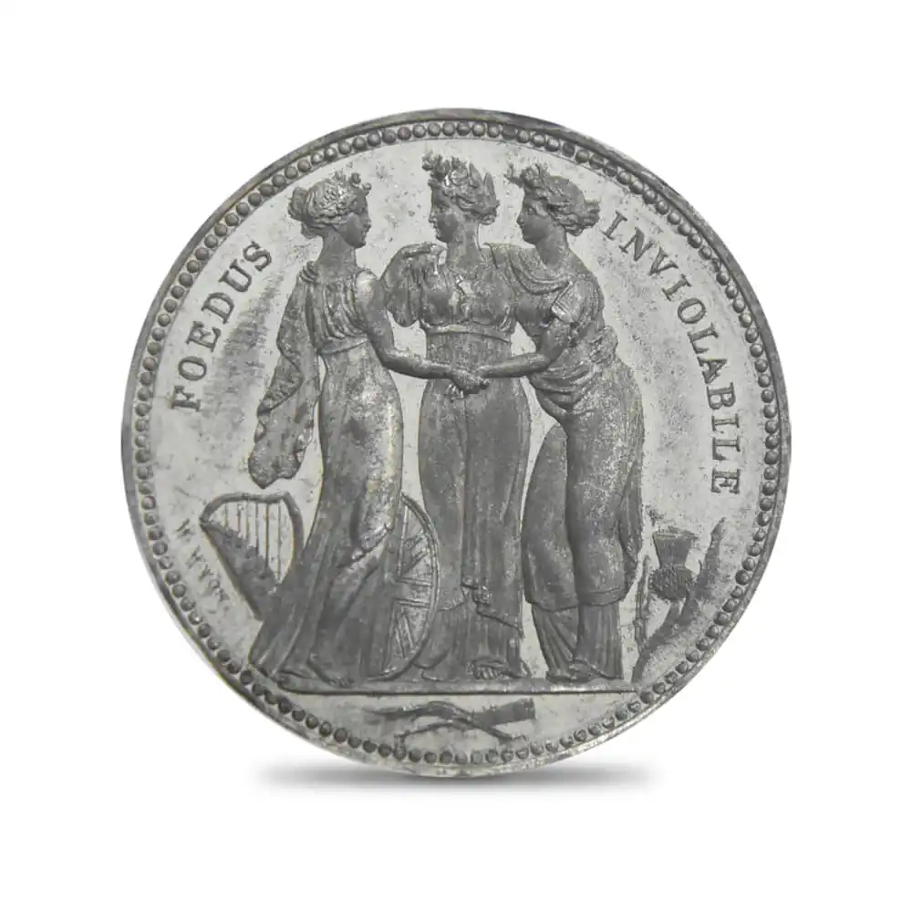 アンティークコインs3：92 1817年 ジョージ3世 クラウン試作貨 スリーグレーセス ホワイトメタル NGC PF63 ワイオン コレクション 【R5】