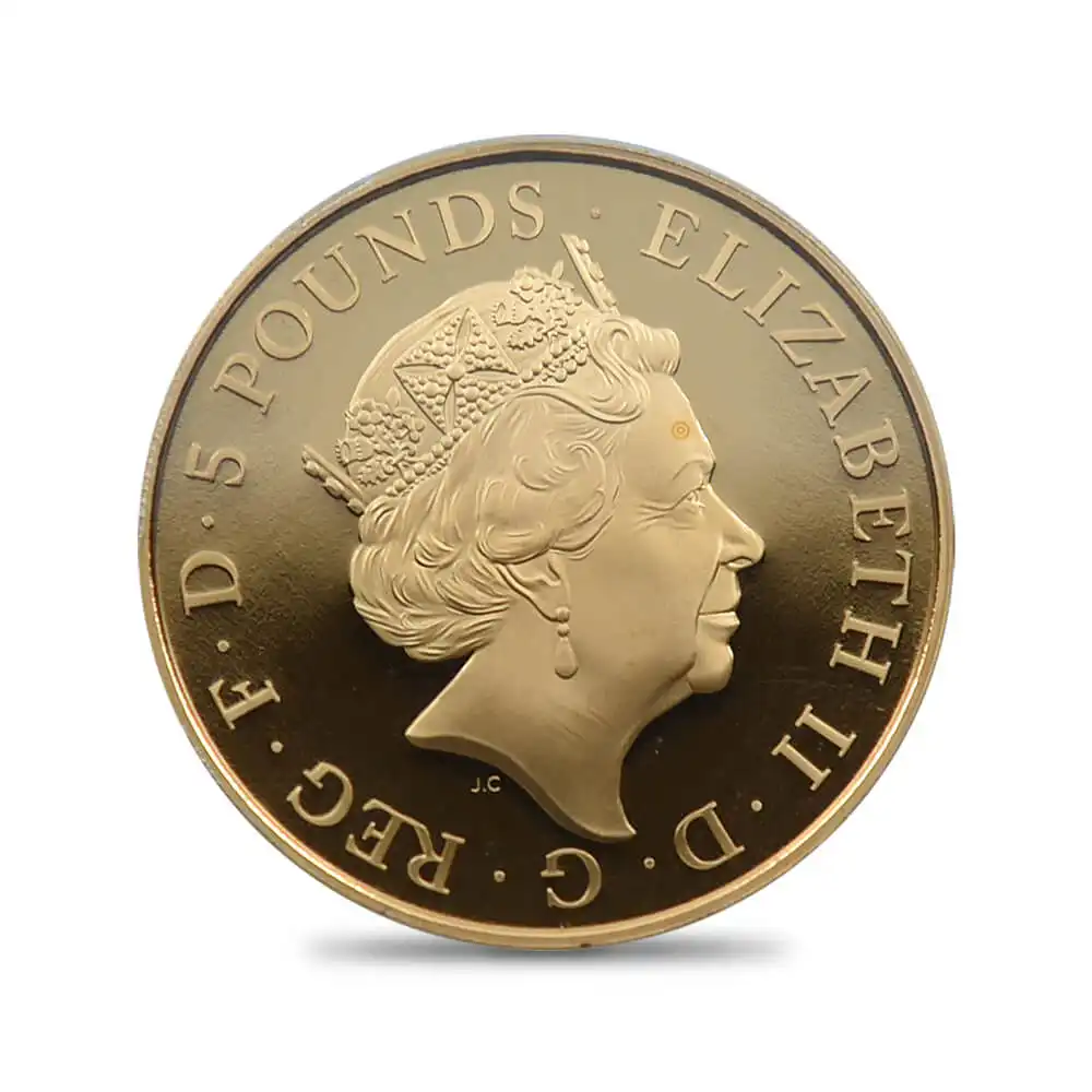 モダンコイン3：138 2015 エリザベス2世 シャーロット王女洗礼記念 5ポンド金貨 PCGS PR69DC 350枚発行