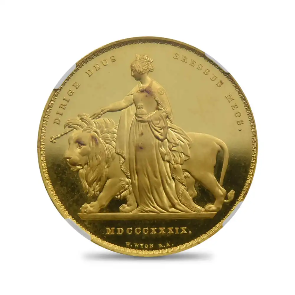 アンティークコインs2：260 1839 ヴィクトリア女王 ウナ＆ライオン 5ポンド金貨 NGC PF66UC WR-278 【R4】世界で1枚の最高鑑定