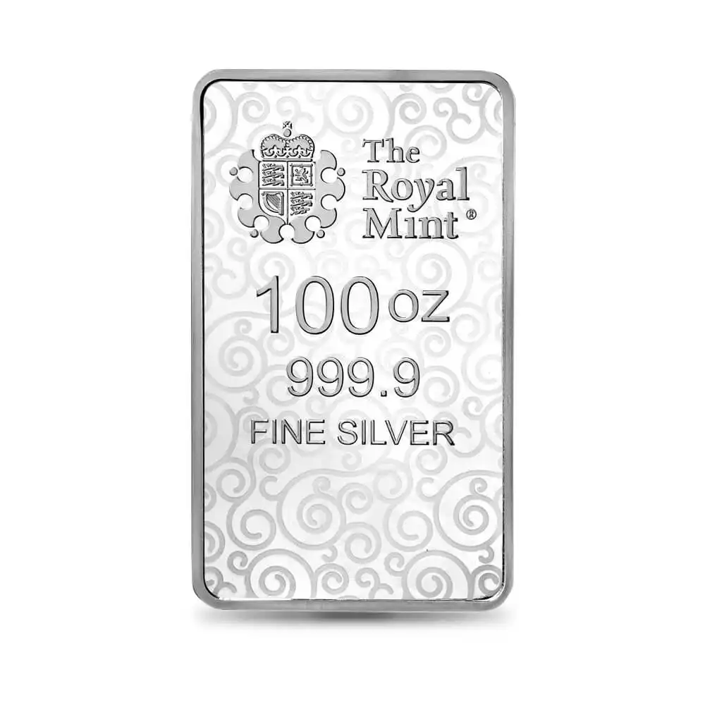 地金型3：461 イギリス 2021 ウナとライオン 銀の延べ板 100オンス 【1本】
