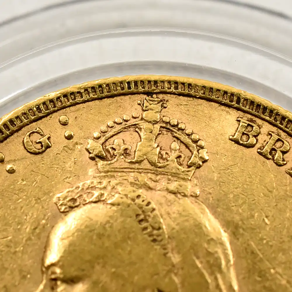 アンティークコイン4：3714 1892 ヴィクトリア女王 ジュビリーヘッド 聖ジョージ竜退治 1ソブリン金貨 未鑑定