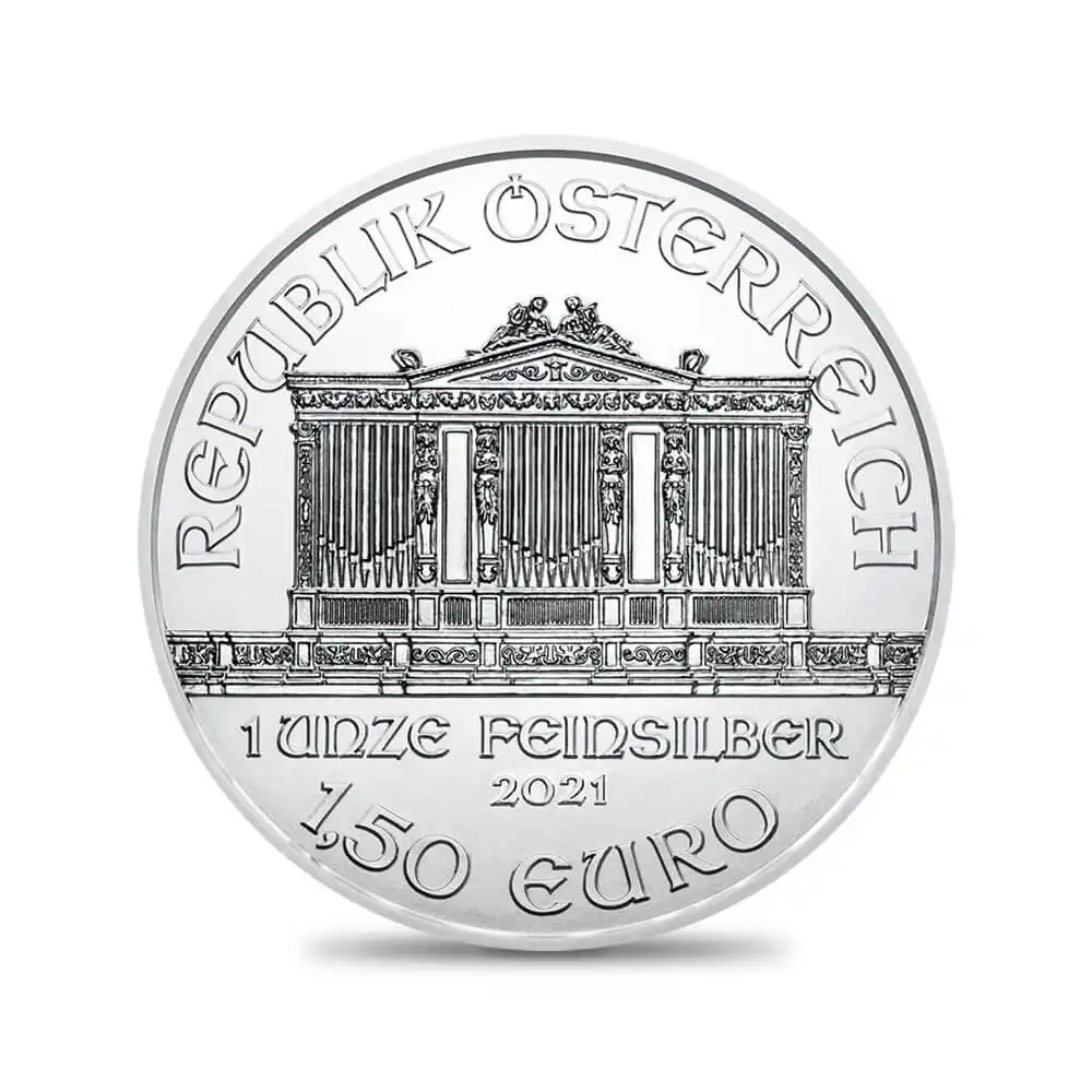 地金型3：493 オーストリア 2021 1.5ユーロ1オンス ウィーン 銀貨【1枚】