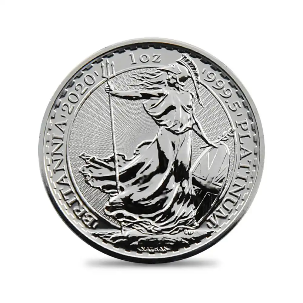 地金型s2：745 2020 エリザベス2世 ブリタニア 100ポンド1オンス地金型プラチナ貨