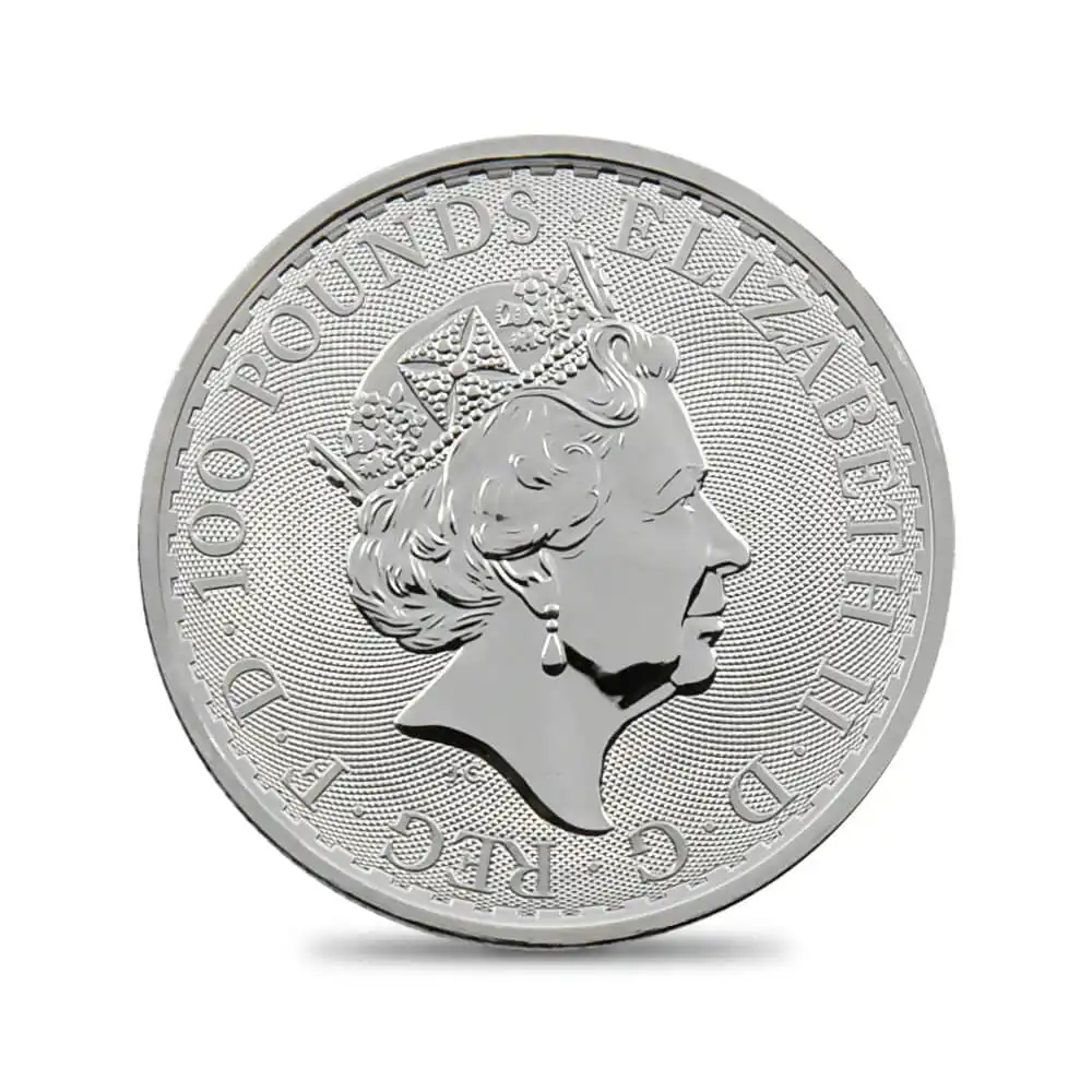 地金型s3：745 2020 エリザベス2世 ブリタニア 100ポンド1オンス地金型プラチナ貨