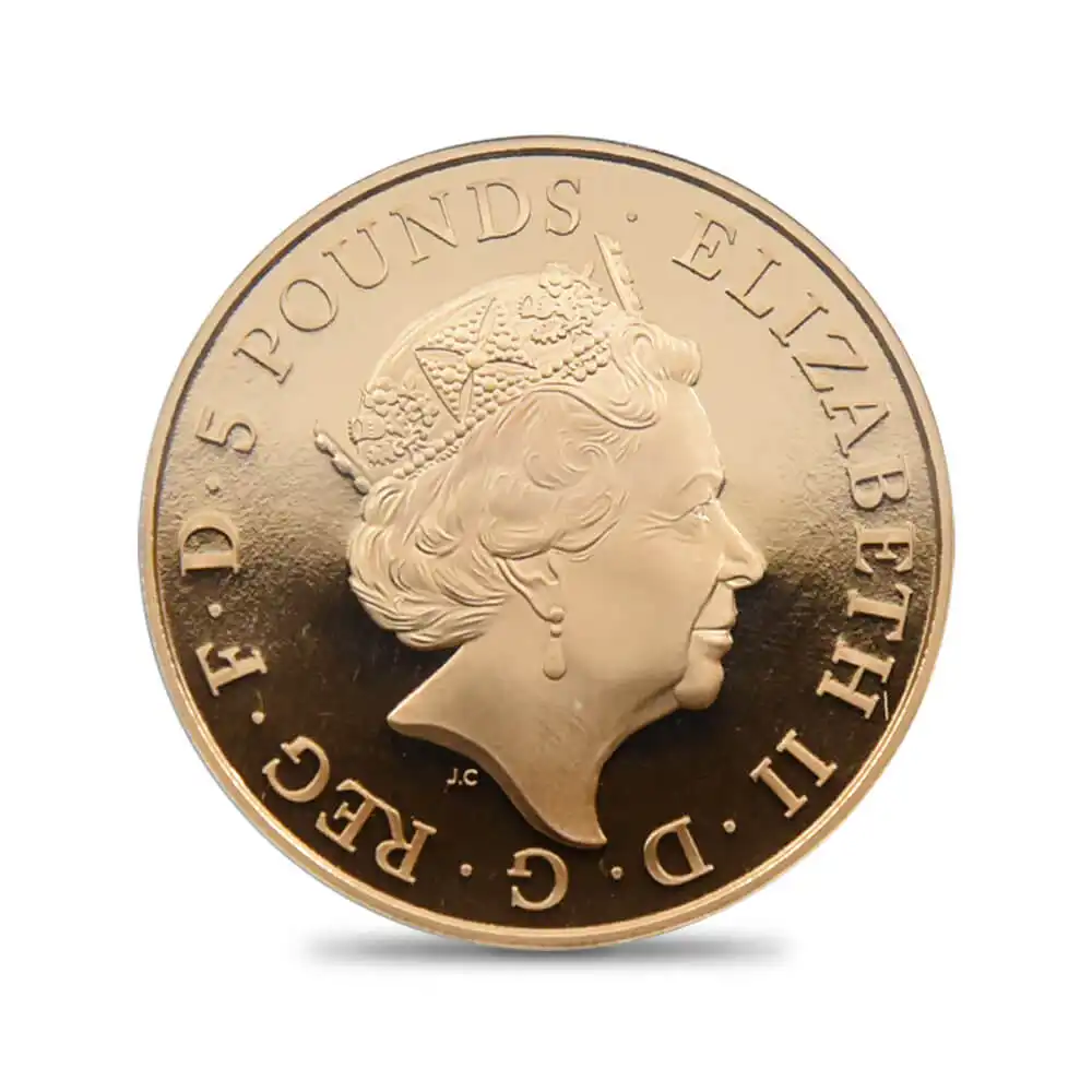 モダンコイン3：876 2015 エリザベス2世 シャーロット王女誕生記念 5ポンド金貨 PCGS PR70DC