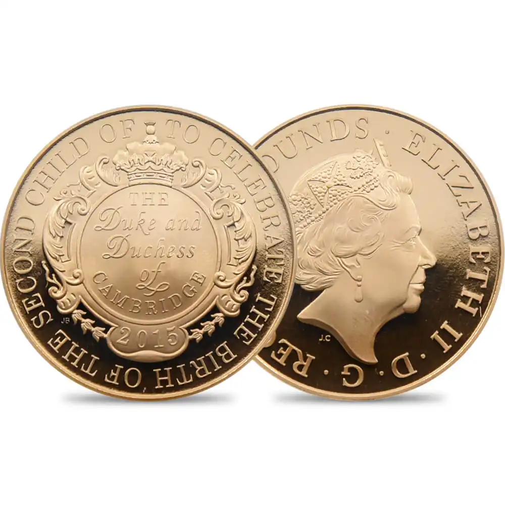 モダンコイン1：876 2015 エリザベス2世 シャーロット王女誕生記念 5ポンド金貨 PCGS PR70DC