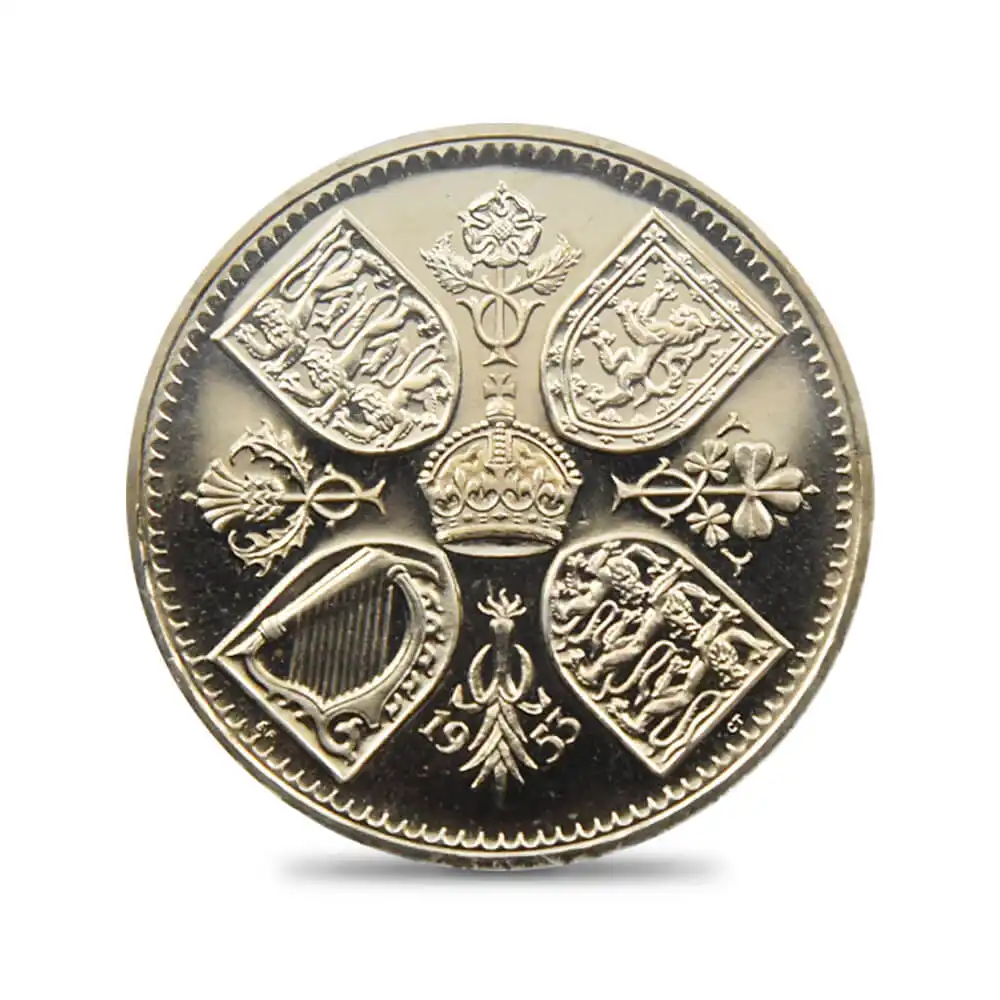 モダンコイン3：1105 1953 エリザベス2世 エリザベス2世戴冠記念 クラウン白銅貨 PCGS PR65CAM