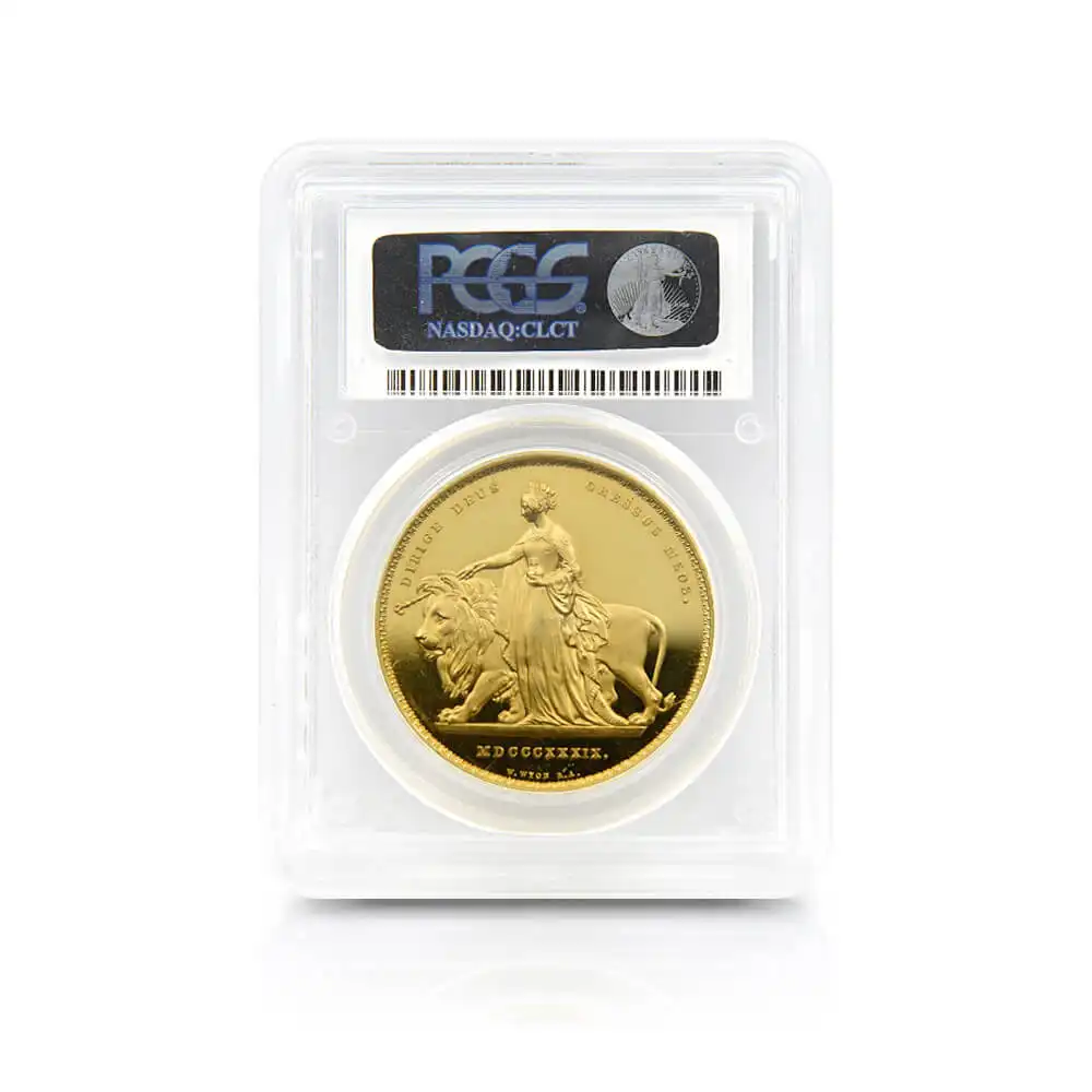 アンティークコイン5：1141 1839 ヴィクトリア女王 ウナ＆ライオン 5ポンド金貨 PCGS PR64DC WR-278