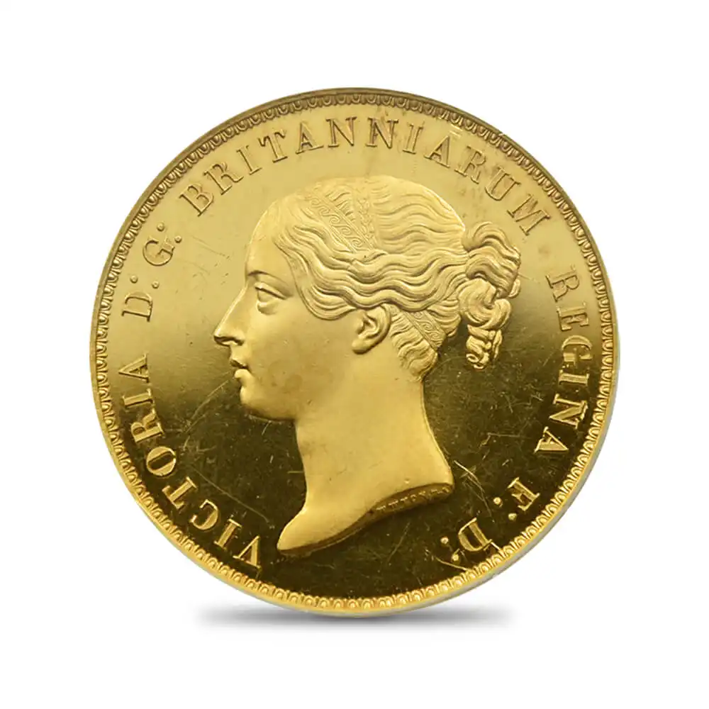 アンティークコイン3：1141 1839 ヴィクトリア女王 ウナ＆ライオン 5ポンド金貨 PCGS PR64DC WR-278