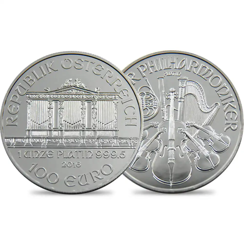 地金型1：1235 オーストリア 2017 100ユーロ1オンス ウィーン地金型プラチナ貨【未鑑定】
