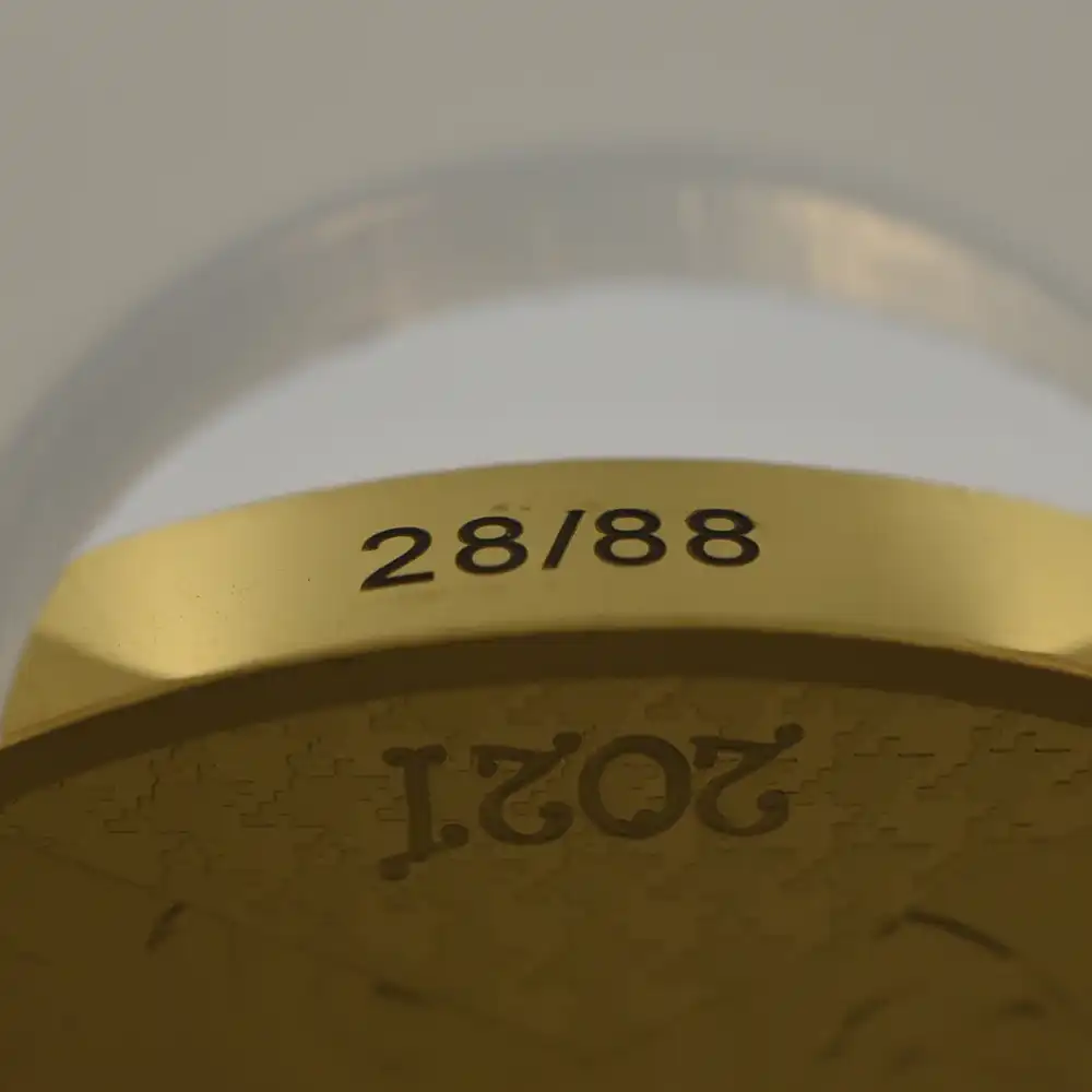 モダンコイン14：1313 フランス 2021 フランスの卓越 ディオール 500ユーロ5オンス金貨 28/88 ファーストリリース NGC PF70UC 箱付き