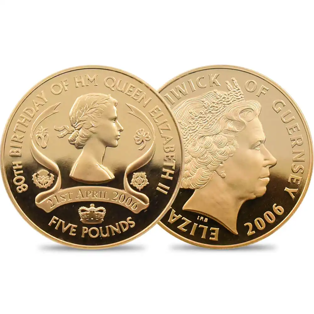 ガーンジー 2006 エリザベス2世 女王誕生80周年記念 5ポンド金貨 PCGS PR69DC 英国アンティークコイン専門店「コインパレス」