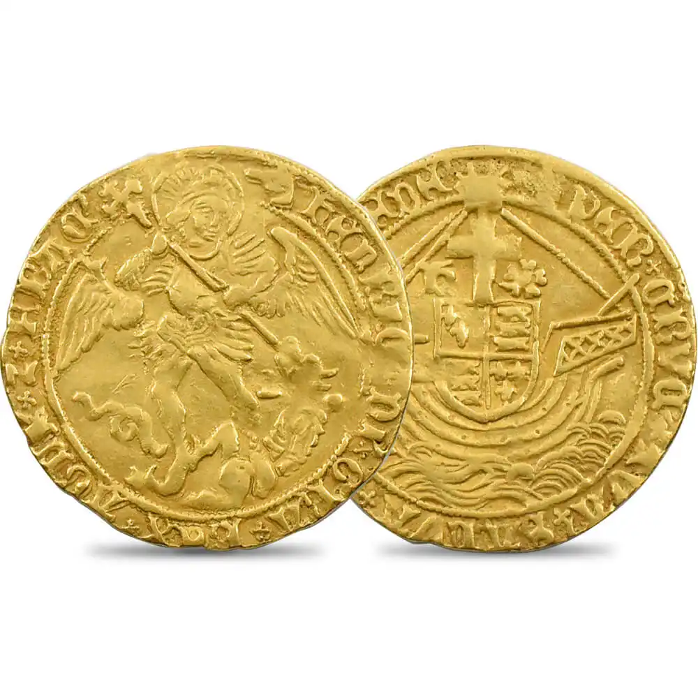 アンティークコイン1：1353 1502-1504 ヘンリー7世 エンジェル金貨 未鑑定