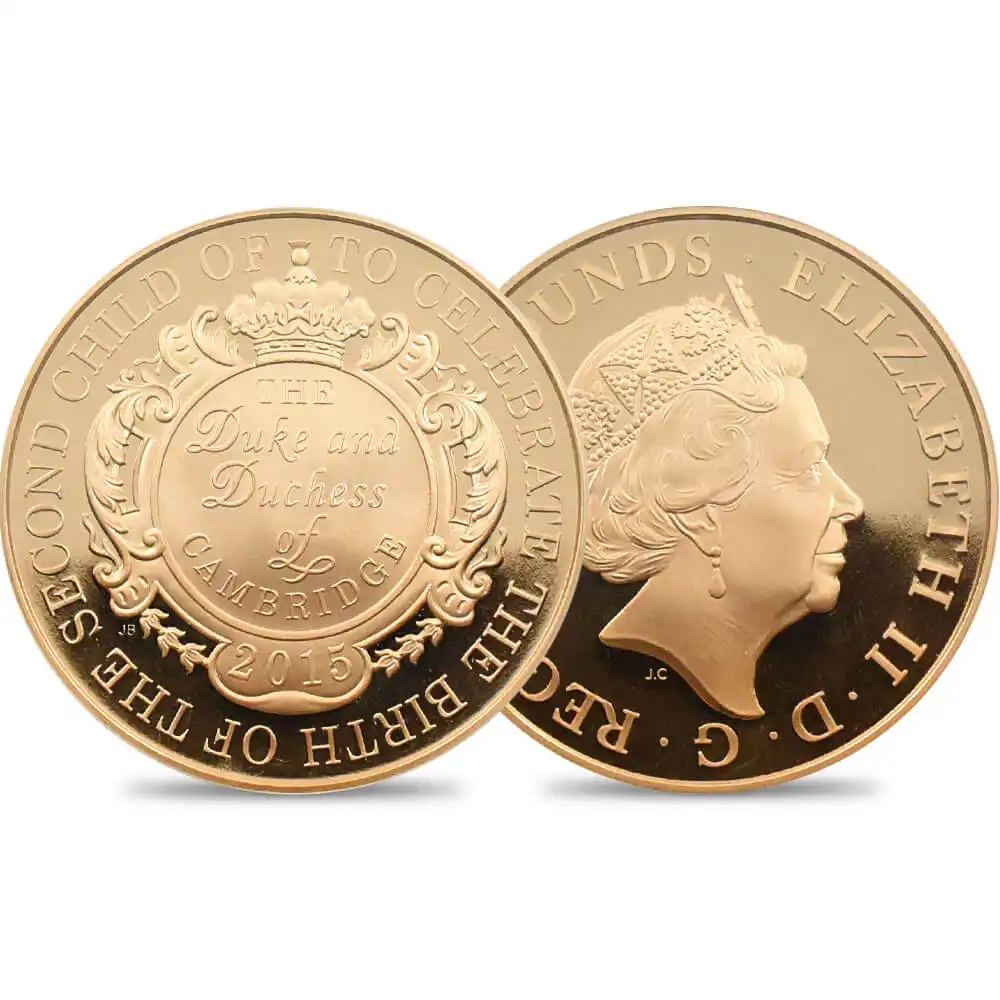 モダンコインs1：1364 2015 エリザベス2世 シャーロット王女誕生記念 5ポンド金貨 PCGS PR70DC