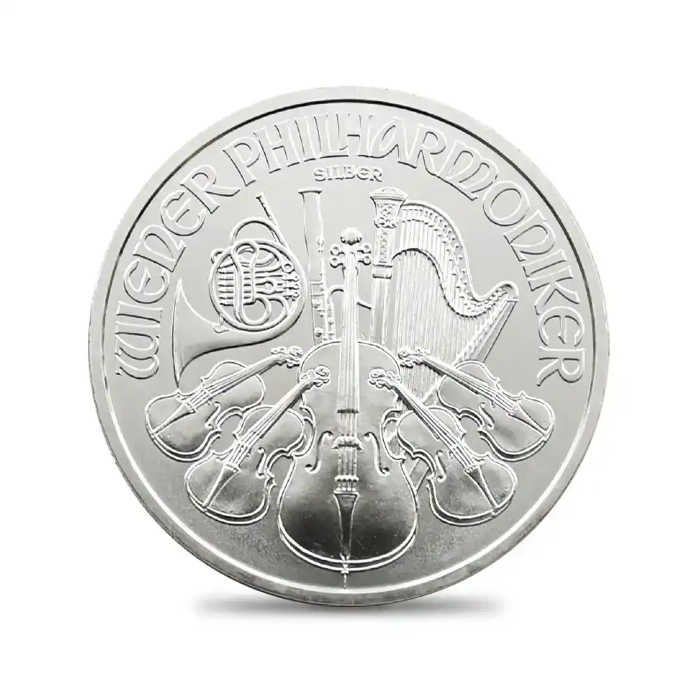 地金型3：1407 オーストリア 2022 ウィーンフィル 1.5ユーロ 1オンス 銀貨 【1枚】 (コインケース付き)