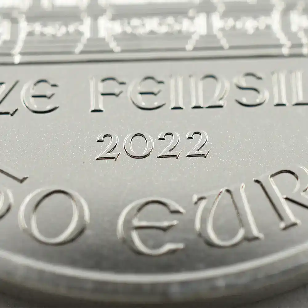 地金型7：1407 オーストリア 2022 ウィーンフィル 1.5ユーロ 1オンス 銀貨 【1枚】 (コインケース付き)