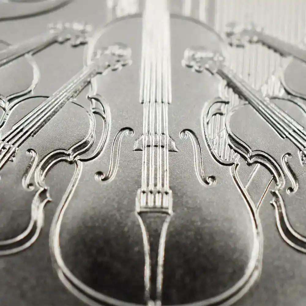 地金型9：1407 オーストリア 2022 ウィーンフィル 1.5ユーロ 1オンス 銀貨 【1枚】 (コインケース付き)