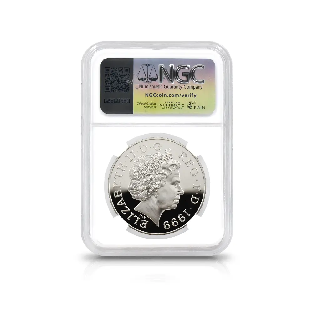 モダンコイン5：6307 1999 エリザベス2世 ダイアナ妃追悼記念 5ポンド銀貨 NGC PF69UC 箱付き