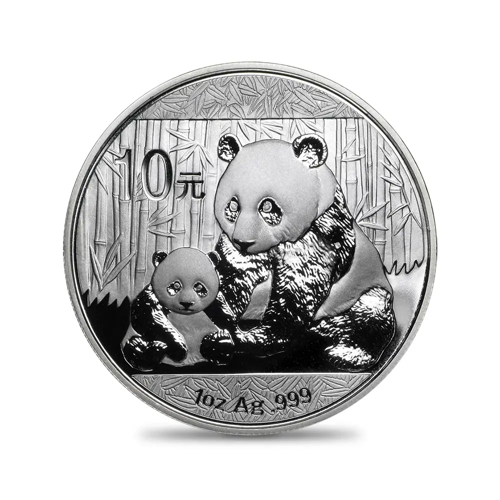 地金型2：6313 中国 2012-2021 パンダ 10元 30g 銀貨10枚セット 箱付き