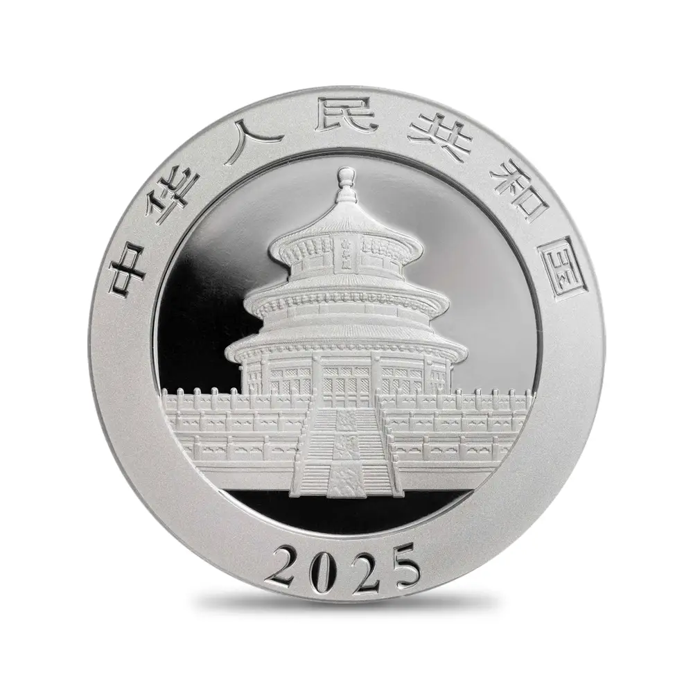 地金型21：6314 中国 2016-2025 パンダ 10元 30g 銀貨10枚セット 箱付き