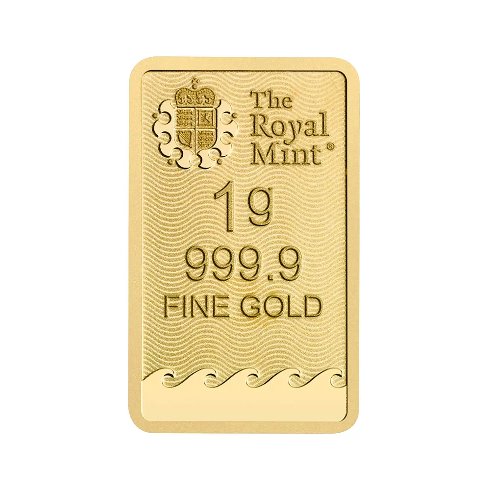 地金型3：6232 イギリス ブリタニア 金の延べ板 1グラム ミンテッド ゴールドバー 【1本】 (ブリスターパック付き)