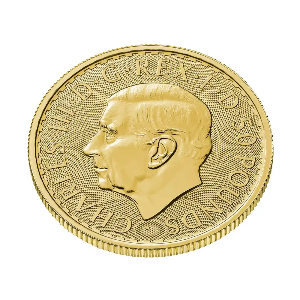 地金型7：6315 イギリス 2025 チャールズ3世 ブリタニア 50ポンド 1/2オンス 金貨 【1枚】(ブリスターパック付き)