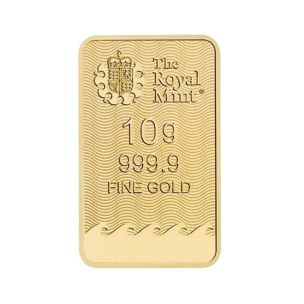 地金型3：6234 イギリス ブリタニア 金の延べ板 10グラム ミンテッド ゴールドバー 【1本】 (ブリスターパック付き)