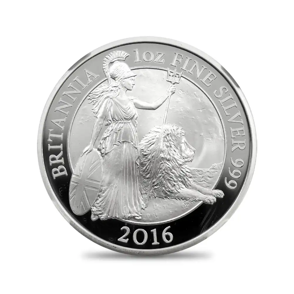 モダンコイン2：1574 2016 エリザベス2世 ブリタニア 2ポンド1オンス銀貨 アーリーリリース NGC PF70UC