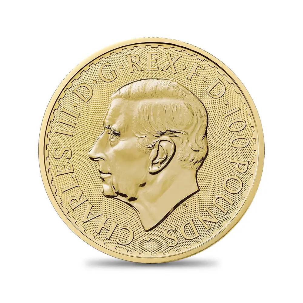 地金型3：6323 【R-TRUST様専用・500円割引後価格】 イギリス 2026 チャールズ3世 ブリタニア 100ポンド 1オンス 金貨 黄金桜マーク入り【1枚】 (コインケース付き)