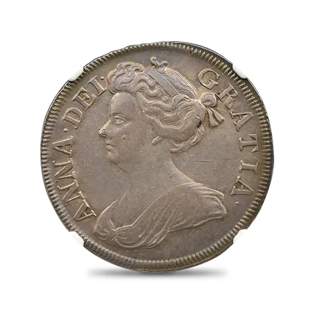 アンティークコイン2：1605 1714 アン女王 1/2クラウン銀貨 NGC AU55 ESC-585