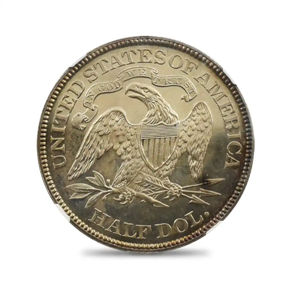 アンティークコインs3：1622 アメリカ 1867 リバティ 50セント銀貨 NGC PF64