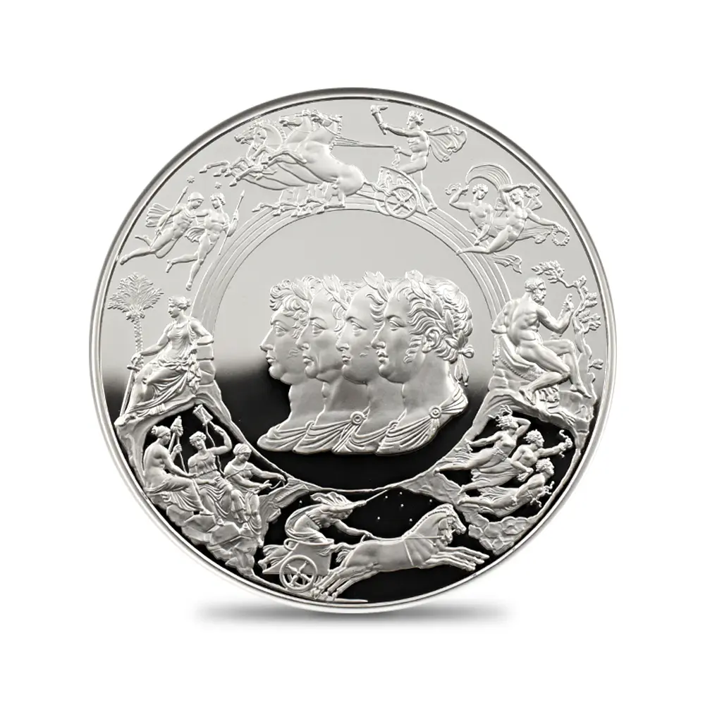モダンコイン2：4984 2024 チャールズ3世 ワーテルロー・メダル - 連合国代表 10ポンド5オンス銀貨 NGC PF69UC 箱付き