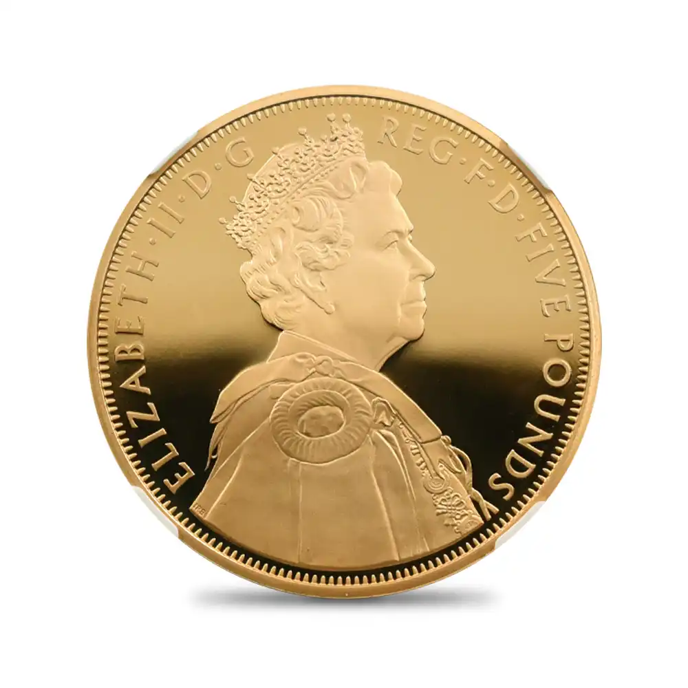モダンコイン3：1665 2012 エリザベス2世 即位60周年記念 ダイアモンドジュビリー 5ポンド金貨 NGC PF70UC 箱付き