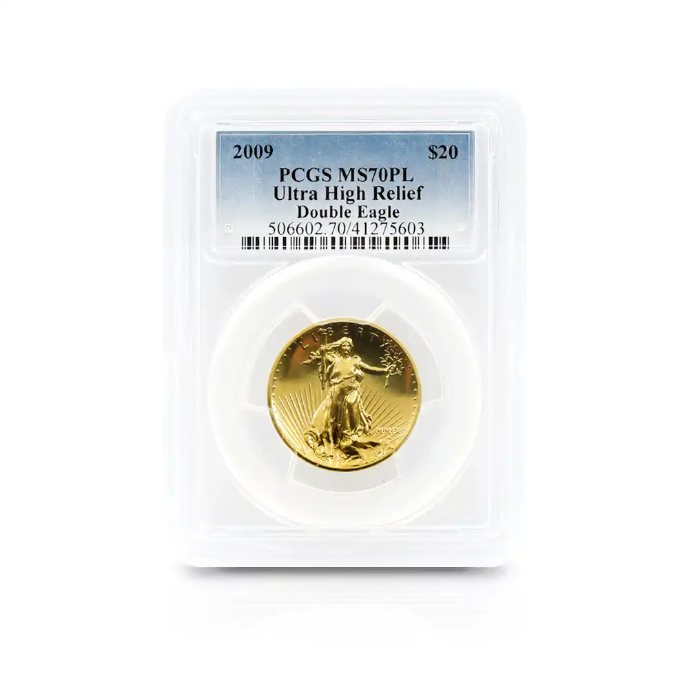 モダンコインs4：1703 アメリカ 2009 ウルトラハイレリーフ ダブルイーグル 20ドル金貨 PCGS MS70PL