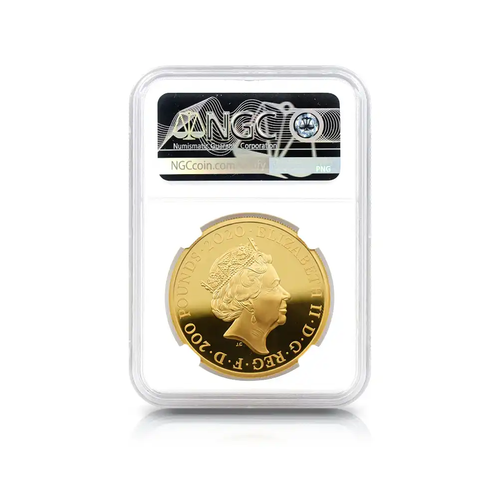 モダンコイン5：1714 2020 エリザベス2世 スリーグレーセス 200ポンド2オンス金貨 ファーストリリース NGC PF70UC 箱付き