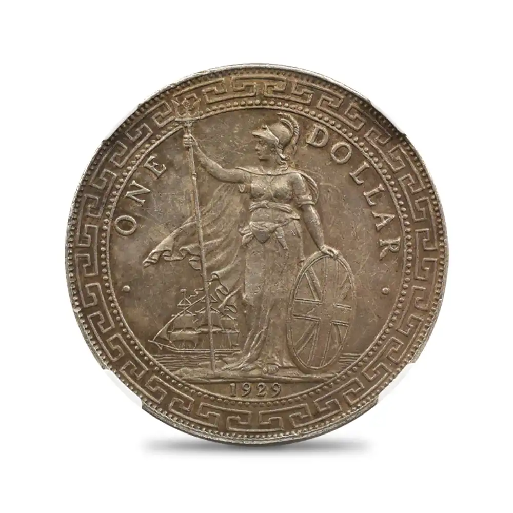 アンティークコインs2：1729 1929B ジョージ5世 ブリタニア 貿易銀1ドル銀貨 NGC MS62